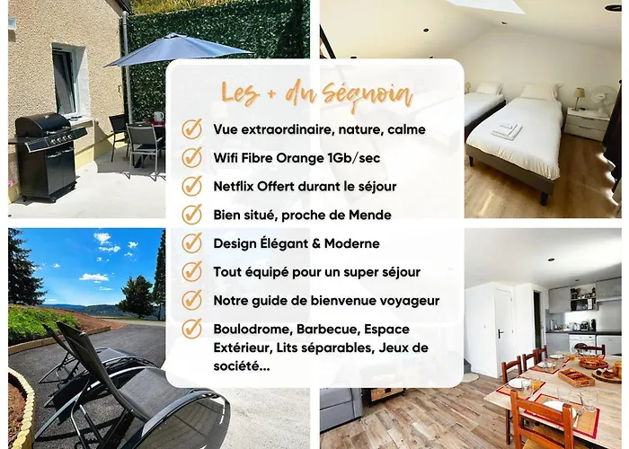 Le Séquoia --- Vue Extraordinaire - Nature - Calme - Netflix - Wifi - Randonnée Hébergement de vacances Nojaret
